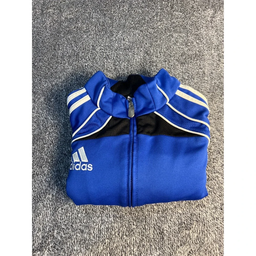 Adidas Kids Blue Black Climacool Full Zip Track Jacket XL 15-16Y